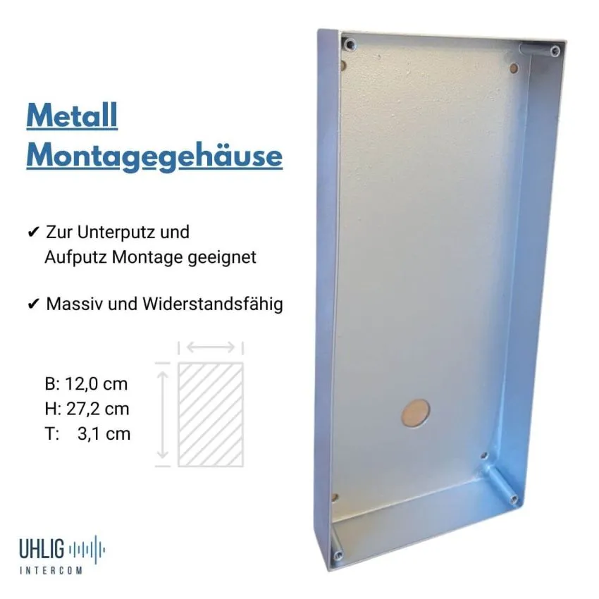 Aufputzgehäuse und Unterputzgehäuse Türsprechanlage / Klingelanlage 18 Familienhaus